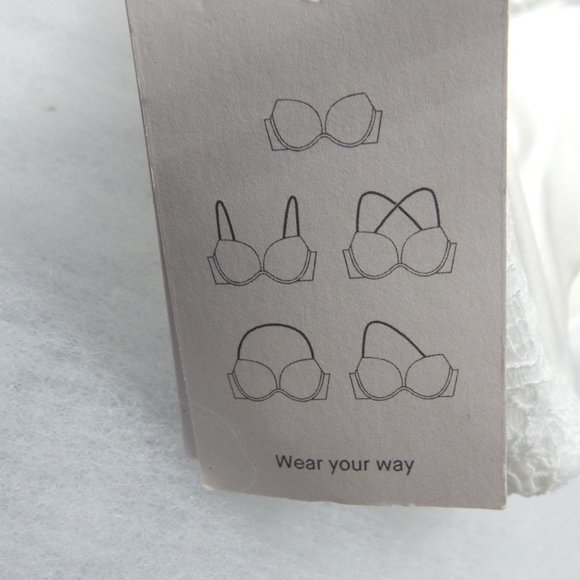 Auden Womens Bras 3 Pack Push Up & Lined Bralette White Turquoise Size 32A - Picture 8 of 16